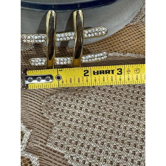 VTG 80s Park Lane Gold Tone Hashtag w/ Rhinestones Large Statement Brooch 2.75" - Picture 2 of 5